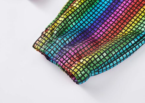 WULFUL Kids Boys Metallic 70s Disco Costume Sequin Party Jogger Pants in Saudi Arabia