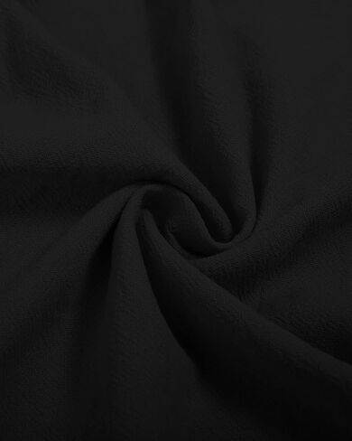 قمصان Jacansi الرجالية من الكتان Henley بأكمام طويلة هيبي كاجوال للشاطئ باللون الأسود مقاس 2XL in Kuwait