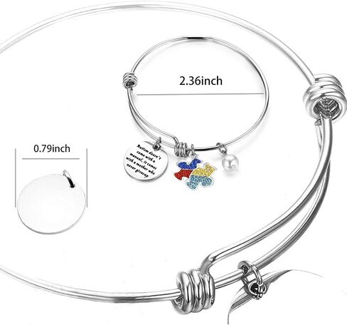 Gzrlyf Autism Mom Bracelet Autism Awareness Bracelet Autism Jewelry for Mothers Autism Doesn’t Come with A Manual in Saudi Arabia
