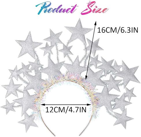 GORTIN Light up Stars Headband LED Christmas Hair Band Glowing Costume Headwear Rave Party Hair Accessories in Kuwait
