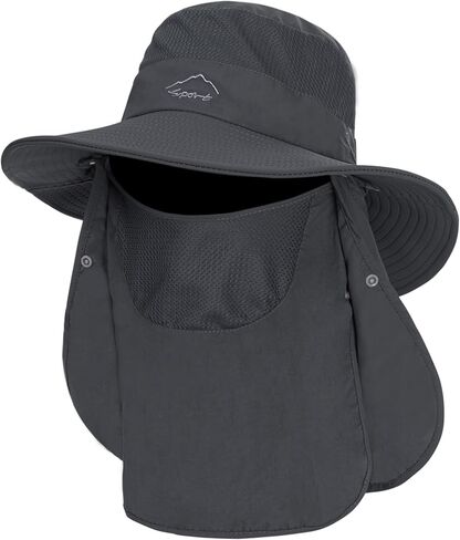 قبعة نسائية للشمس ذات حافة واسعة وقابلة للطي، قبعات للرجال صيفية للوقاية من الأشعة فوق البنفسجية والمشي لمسافات طويلة مع غطاء للرقبة بعامل حماية من الأشعة فوق البنفسجية 50+ in Kuwait