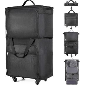 حقيبة كبيرة قابلة للطي وقابلة للطي مع عجلات دوارة وحقيبة أمتعة قابلة للتوسيع وتحمل حقيبة بدلة بعجلات Maletas De Viaje Para Grandes Con Ruedas 50 Libras خفيفة الوزن للغاية ومعتمدة من شركة الطيران in Kuwait
