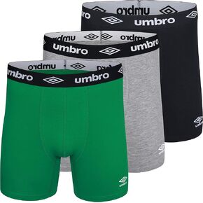 Umbro Cotton Men’s Boxer Brief, Men’s Underwear Boxer Briefs, Soft & Comfortable Waistband, Anti-Chafing