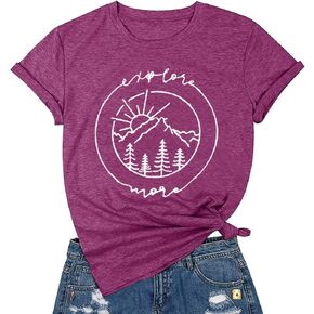 Women Hiking Mountain Tank Top Explore More Funny Graphic Shirts Adventure Workout Sleeveless Camping Tee