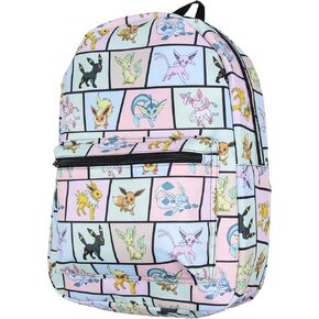 Bioworld Pokemon Backpack Eevee Evolutions Laptop School Travel Backpack Bag, Multicolored in Saudi Arabia