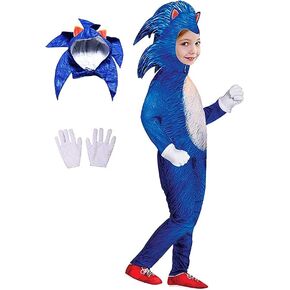 Halloween Kids Deluxe Hedgehog Costume Cosplay Suit Cartoon Onesie Outfit Pretend Play Dress Up Unisex in Kuwait