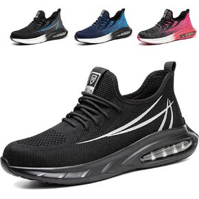 Safety Shoes Steel Toe Shoes for Men Women Breathable Safety Work Sneakers Lightweight Comfortable Proof Slip Resistant Fashion Sneakers Air Cushion Construction Industrial Shoes in Kuwait