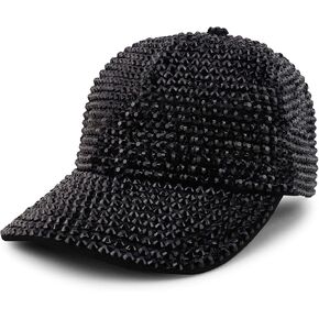 Trendy Apparel Shop Bling Stone Studs Bedazzle Structured Baseball Cap