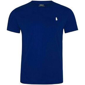 Ralph Lauren Polo Men Custom Fit Crew Neck Pony Logo T-Shirt (Large, Deep Blue) in Saudi Arabia