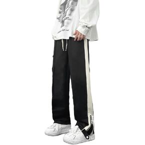 Arynna Men Y2K Joggers Sweatpants Gothic Harajuku Cargo Pants Straight Leg Casual Drawstring Trousers