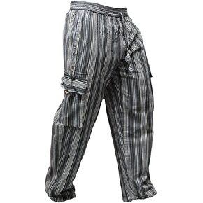 Shopoholic Fashion Mens Light Weight Stripe Hippy Combat Trouser in Kuwait