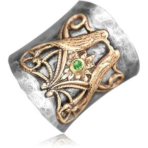 MYLYAHY خاتم اليعسوب النحل للنساء، خاتم إبهام من الفضة الإسترليني S925، خاتم بشريط عريض، خاتم بوهو in Kuwait