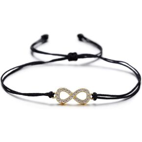WISTIC Evil Eye Bracelets Adjustable Charm Lucky Protection Spiritual Kabbalah Red/Black String Thread Bracelet Anklet with Infinity/Cross/Hamsa/Heart/Butterfly Jewelry for Women Men Baby Friendship