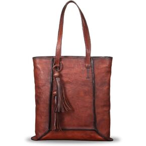 Geniune Leather Shoulder Bag for Women Vintage Handmade Top Handle Large Capacity Satchel in Kuwait