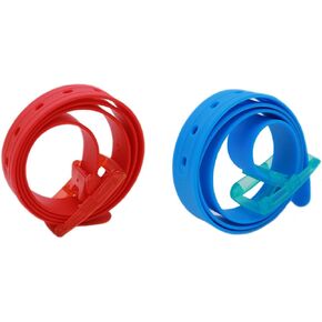 115x3.5cm Unisex Women Men Adjustable Rubber Belt Casual Plastic Belt Silicone Belt with Plastic Buckle in Kuwait