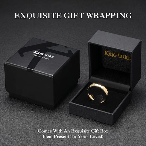 King Will Tungsten Carbide Wedding Ring for Men Women Promise Ring for Couple 2mm/4mm/6mm Black/Silver/Gold/Rose Gold Multi-faceted Shining Luster High Polished Wedding Band Comfort Fit in Kuwait