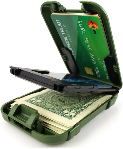 Flipside Wallets 4 RFID Blocking Wallet for Men Trooper Green Edition with Removable Money Clip - Slim, Secure and Crush Resistant in Saudi Arabia