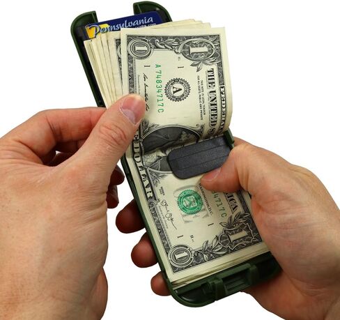 Flipside Wallets 4 RFID Blocking Wallet for Men Trooper Green Edition with Removable Money Clip - Slim, Secure and Crush Resistant in Saudi Arabia