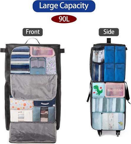 حقيبة كبيرة قابلة للطي وقابلة للطي مع عجلات دوارة وحقيبة أمتعة قابلة للتوسيع وتحمل حقيبة بدلة بعجلات Maletas De Viaje Para Grandes Con Ruedas 50 Libras خفيفة الوزن للغاية ومعتمدة من شركة الطيران in Kuwait