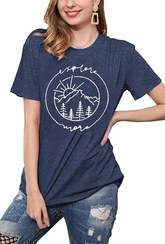 Women Hiking Mountain Tank Top Explore More Funny Graphic Shirts Adventure Workout Sleeveless Camping Tee in Kuwait