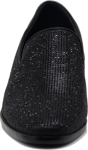 SPK24 Men Vintage Spikes Sparkle Formal Tuxedo Stage Fashion Slip On Loafer Dress Shoes in Saudi Arabia