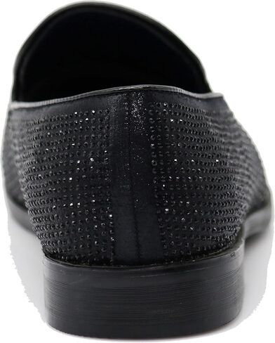 SPK24 Men Vintage Spikes Sparkle Formal Tuxedo Stage Fashion Slip On Loafer Dress Shoes in Saudi Arabia