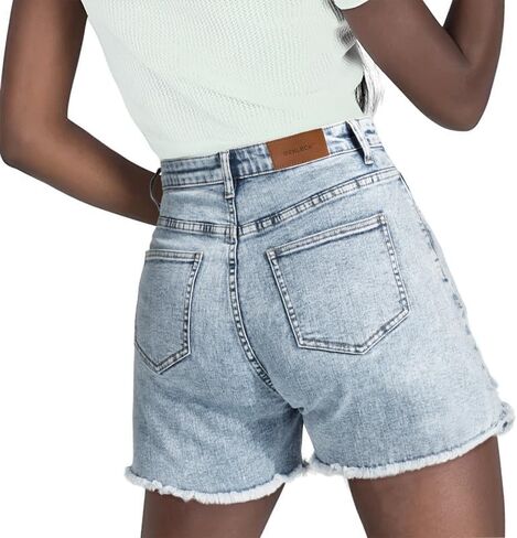 Women's Juniors Crisscross Jean Shorts - High Waisted Stretchy Denim Shorts Casual Summer Clothes Hot Shorts(XS-XL) in Kuwait