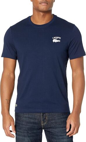 Lacoste Contemporary Collection's Men's Regular Fit Short Sleeve Tee Shirt with Embroidery Detail in Kuwait