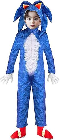Halloween Kids Deluxe Hedgehog Costume Cosplay Suit Cartoon Onesie Outfit Pretend Play Dress Up Unisex in Kuwait