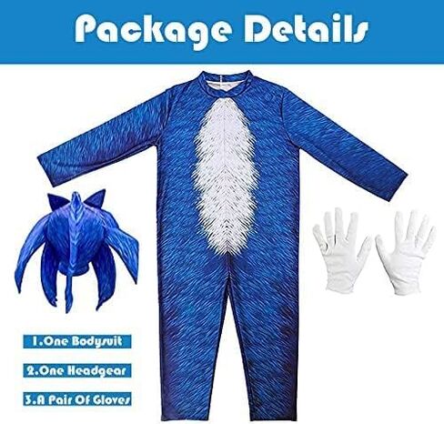 Halloween Kids Deluxe Hedgehog Costume Cosplay Suit Cartoon Onesie Outfit Pretend Play Dress Up Unisex in Kuwait