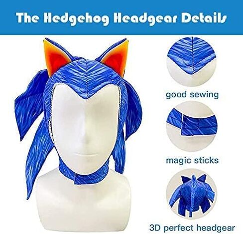 Halloween Kids Deluxe Hedgehog Costume Cosplay Suit Cartoon Onesie Outfit Pretend Play Dress Up Unisex in Kuwait