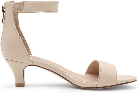IDIFU IN2 Women's Kitten Heels Low Open Toe Short Ankle Strap Heel Sandals | Round Toe Small Kitty Heeled Sandal Dressy Comfortable Cute Formal Dress Shoes for Prom Wedding Bride Party Evening Daily in Saudi Arabia