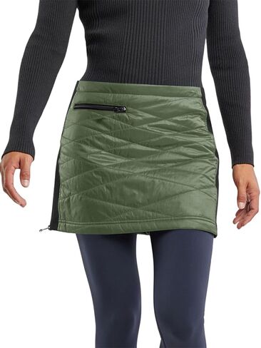 Fisoew Women's Puffer Quilted Skirts Winter Outdoor Zipper Insulated Skirts for Hiking Running Golf with Pockets in Kuwait