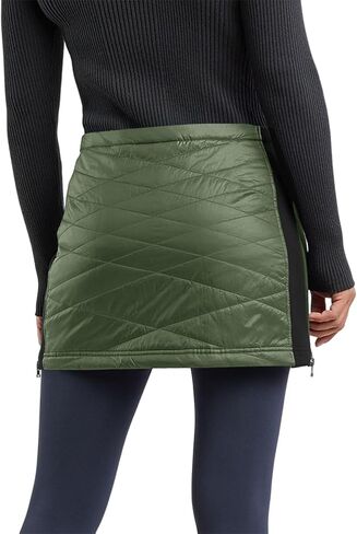 Fisoew Women's Puffer Quilted Skirts Winter Outdoor Zipper Insulated Skirts for Hiking Running Golf with Pockets in Kuwait