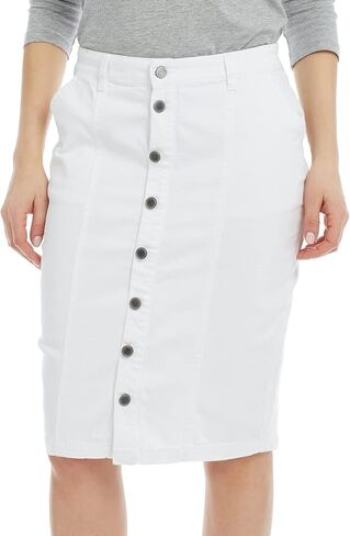 تنانير جينز ESTEEZ للنساء بطول الركبة - تنانير جينز نسائية متواضعة قابلة للتمدد - مونتريال in Kuwait