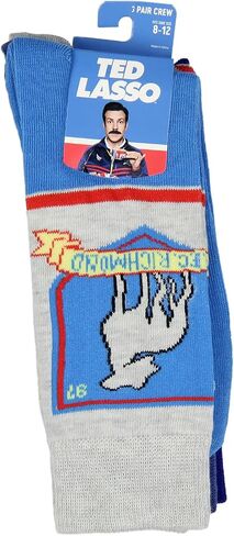 Bioworld Ted Lasso Original Series AFC Richmond 3 Pairs Multi-Design Mid-Calf Crew Socks in Saudi Arabia