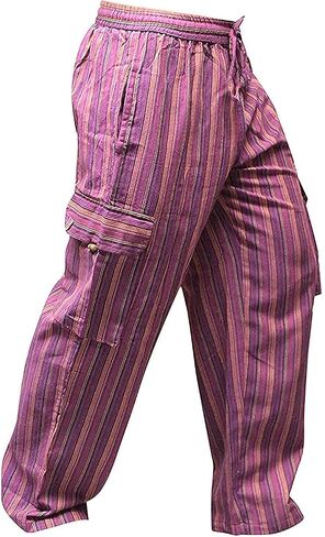 Shopoholic Fashion Mens Light Weight Stripe Hippy Combat Trouser in Saudi Arabia
