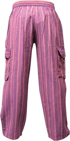 Shopoholic Fashion Mens Light Weight Stripe Hippy Combat Trouser in Saudi Arabia