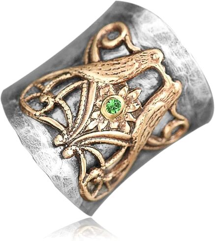 MYLYAHY خاتم اليعسوب النحل للنساء، خاتم إبهام من الفضة الإسترليني S925، خاتم بشريط عريض، خاتم بوهو in Kuwait