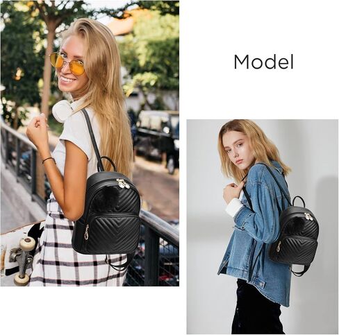 I IHAYNER حقيبة ظهر صغيرة للنساء 3-PCS حقيبة ظهر جلدية محفظة حقائب ظهر صغيرة للنساء السيدات Pompom حقيبة ظهر كتف وردي in Kuwait