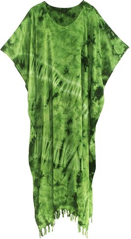 Beautybatik Women Hippie Tie Dye Caftan Kaftan Loungewear Maxi Plus Size Long Dress XL to 4X in Saudi Arabia
