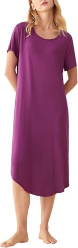 Latuza Women's Soft Viscose Short Sleeves Long Nightgown in Kuwait