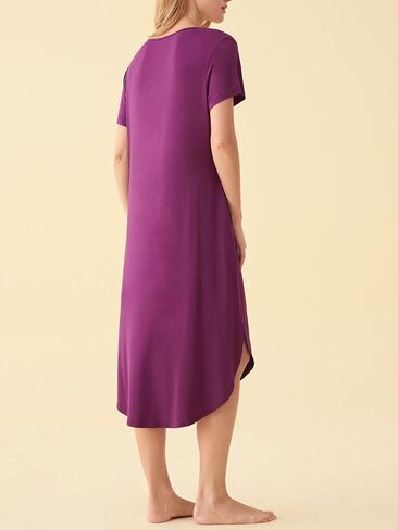 Latuza Women's Soft Viscose Short Sleeves Long Nightgown in Kuwait