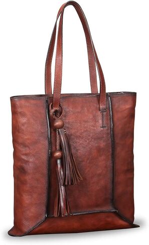 Geniune Leather Shoulder Bag for Women Vintage Handmade Top Handle Large Capacity Satchel in Kuwait