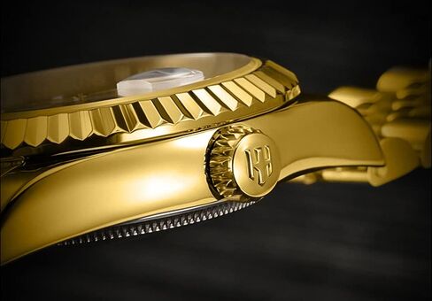 HUNRUY 41MM Mens Luxury Quartz Watch with Calendar Luminous Waterproof Wrist Watches in Saudi Arabia
