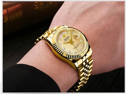 HUNRUY 41MM Mens Luxury Quartz Watch with Calendar Luminous Waterproof Wrist Watches in Saudi Arabia