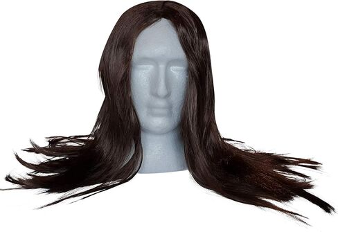 HandinHandCreations Hippie Dark Brown Wig Costume with Tie Dye Bandana 60s 70s Hippy Woodstock Festival Gear in Saudi Arabia