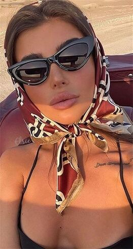 نظارات شمسية جيفيوري ريترو فينتاج عين القطة للنساء نظارات شمسية صغيرة عصرية على شكل عين القطة in Kuwait
