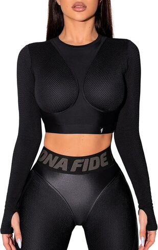 قمصان مضغوطة من Bona Fide للنساء - قميص نسائي قصير الأكمام للتمرين بأكمام طويلة/قصيرة - مصمم للصالة الرياضية والتمرين والجري in Kuwait
