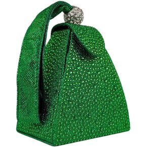 Women Rhinestone Unique Evening Bag Triangle Handbag Wristlet Clutch Purse Wrist Bag